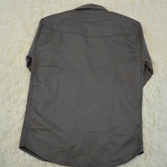 Outlander By Craft & Flow Men's/Teen Black Snap Down Long Sleeve Collar Shirt S - Picture 4 of 4